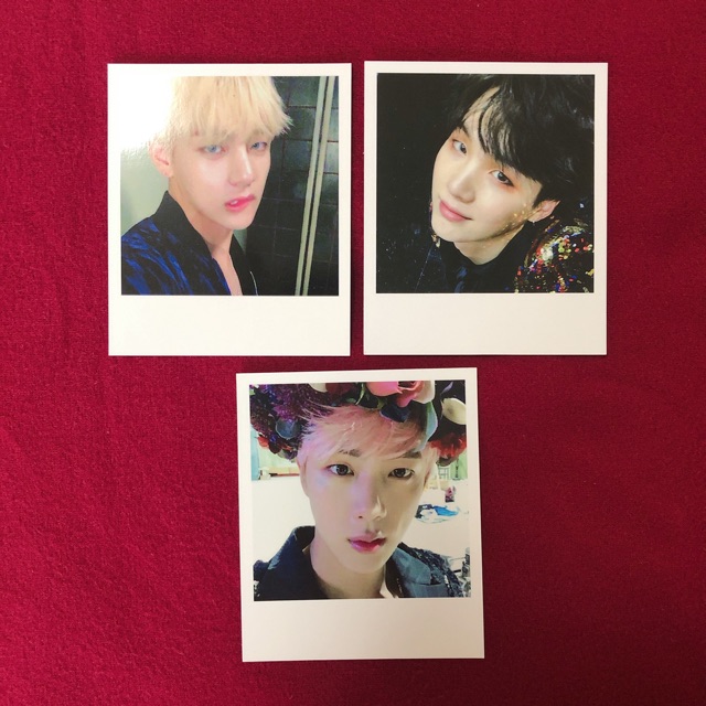 bts wings polaroid photocard pc [taehyung / v, yoongi / suga, jin]