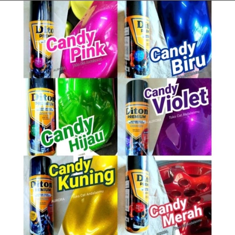 Cat Pilox Candytone Diton Premium Candy tone Cenditon Hitam Orange Merah Violet Biru Kuning Hijau Pi
