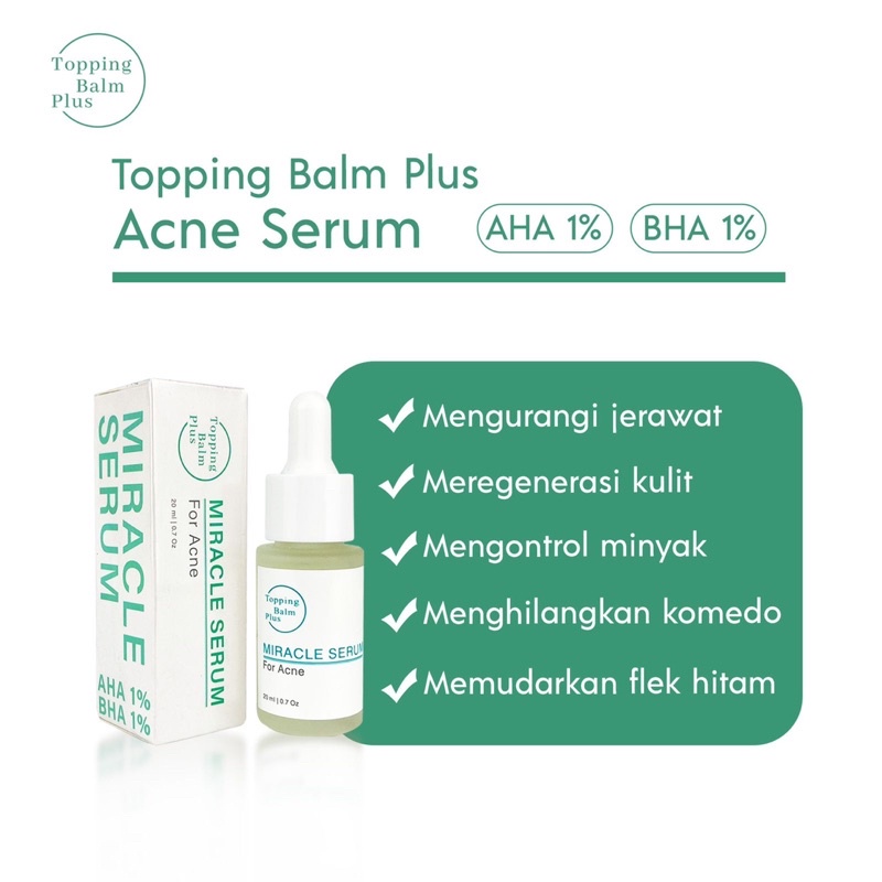 MIRACLE SERUM  AHA BHA FOR ACNE / SERUM AJAIB UNTUK JERAWAT /  SERUM ANTI ACNE BPOM