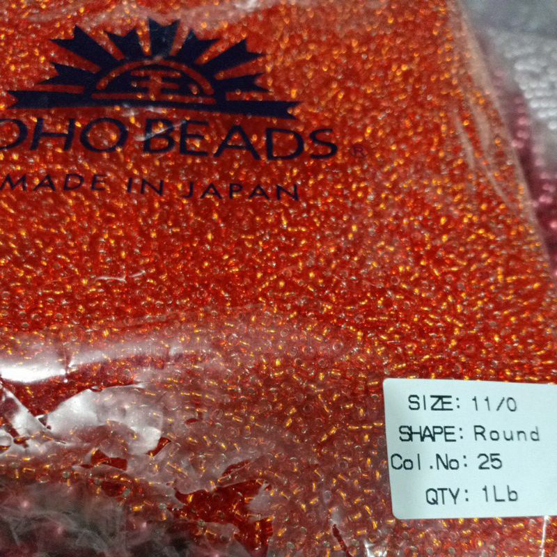 mote jepang payet toho merah cabe kode 25 per 1/2pon