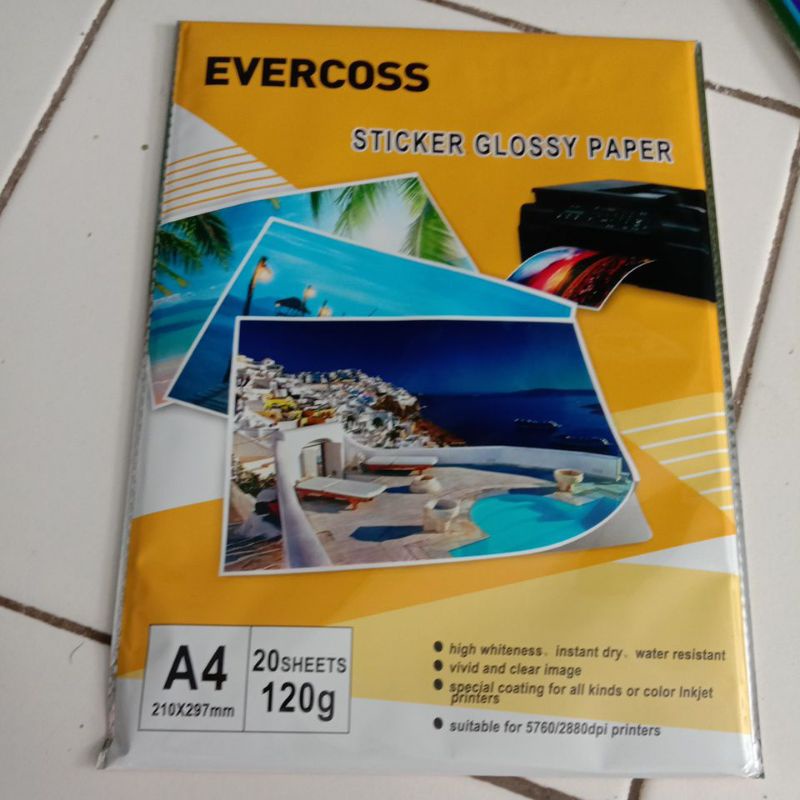 

kertas stiker glossy paper a4