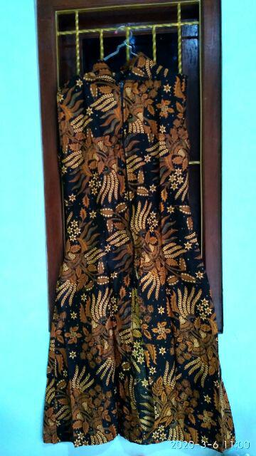 Batik Couple Keluarga Sania Ruffle Ori Ndoro Jowi Dnt Manggar Sogan