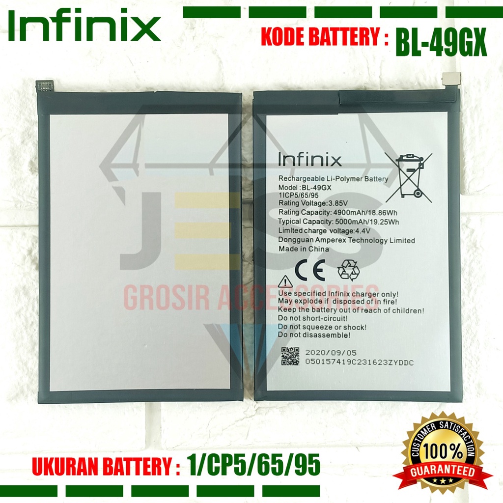 Baterai Battery Original Infinix Hot 11S - X6812 - X6812B Kode Batre BL-49GX BL49GX