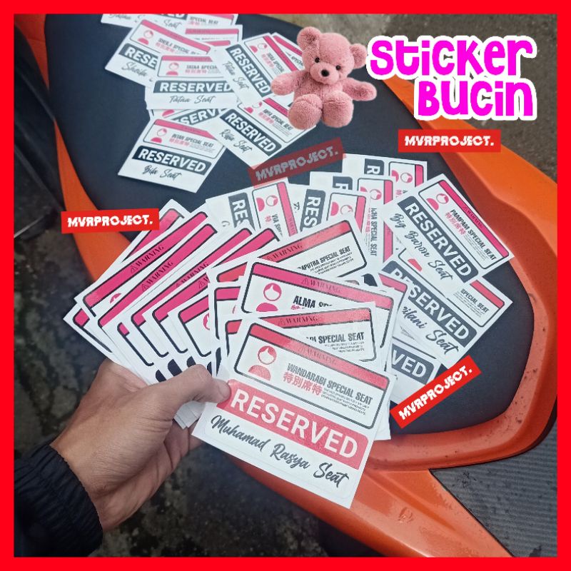 

Stiker Special Seat Custom/ Stiker bucin custom [1 PACK 2 STICKER]