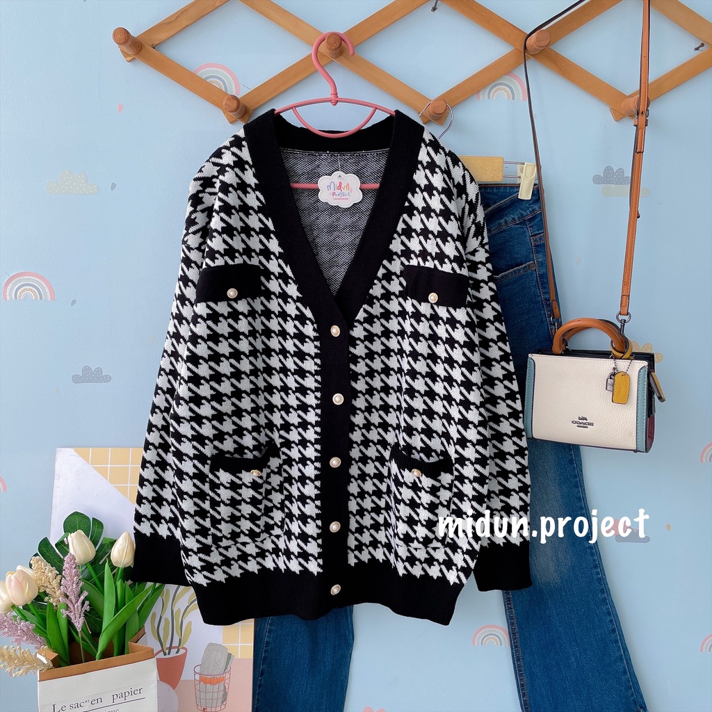 ATHAYA HOUNDSTOOTH CARDY