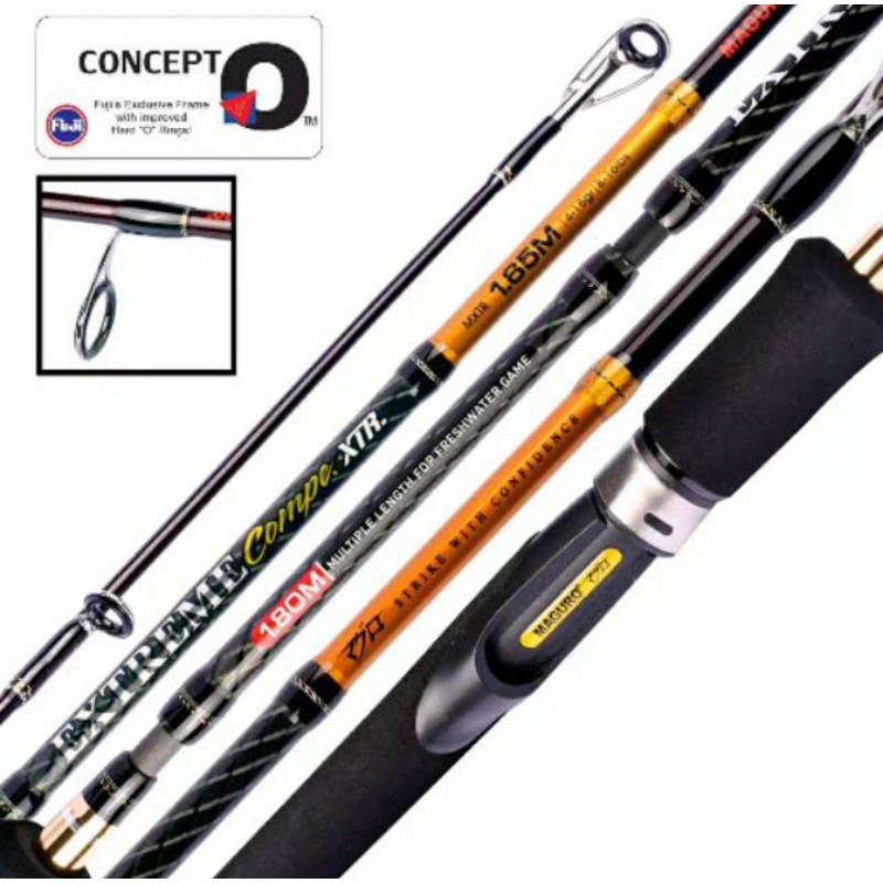 Joran Maguro EXTREME COMPE XTR 165-180 | Kolam | Full Fuji | Tersedia Ujung Joran