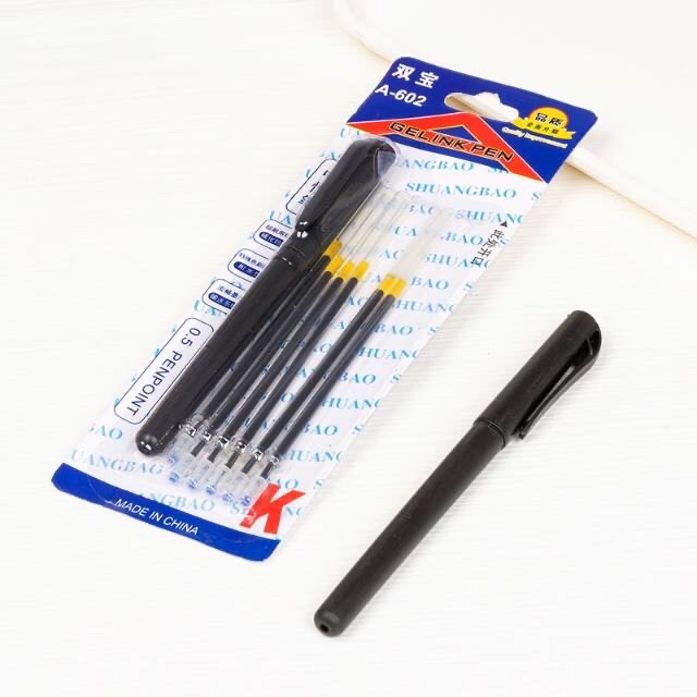 WJ858 Pulpen Gel 0.5mm Warna Hitam