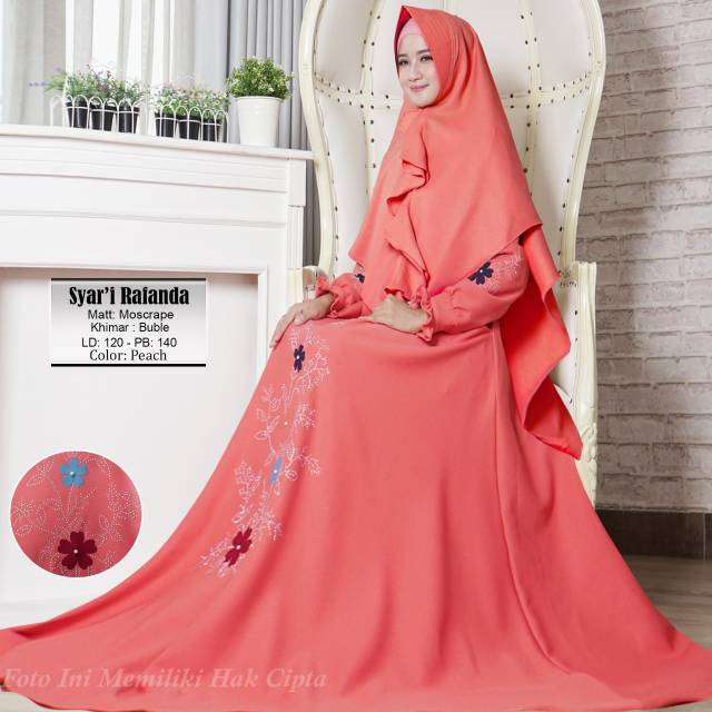 Produk original gamis syar'i Rafanda