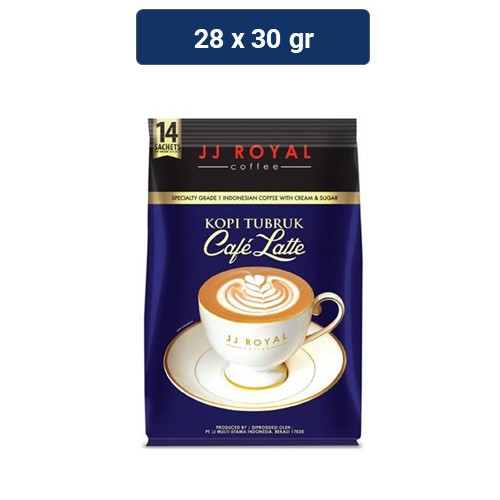 

JJ Royal Coffee Kopi Tubruk Cafe Latte Bulk Bag 30gr x 14's x 2 Pcs