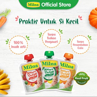 Milna Nature Delight Fruit Puree 80g / Sari buah makanan ...