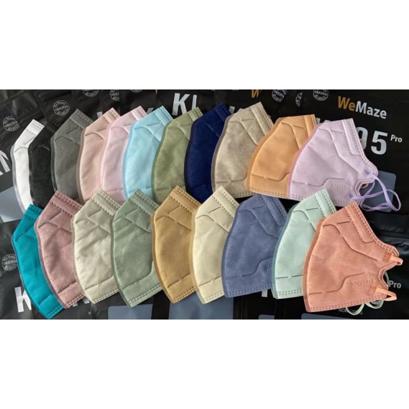 MASKER KN95 PRO WEMASK WEMAZE 5PLY ISI 10 PCS WARNA PREMIUM MASKER KF Wemask Careion Mouson duckbill