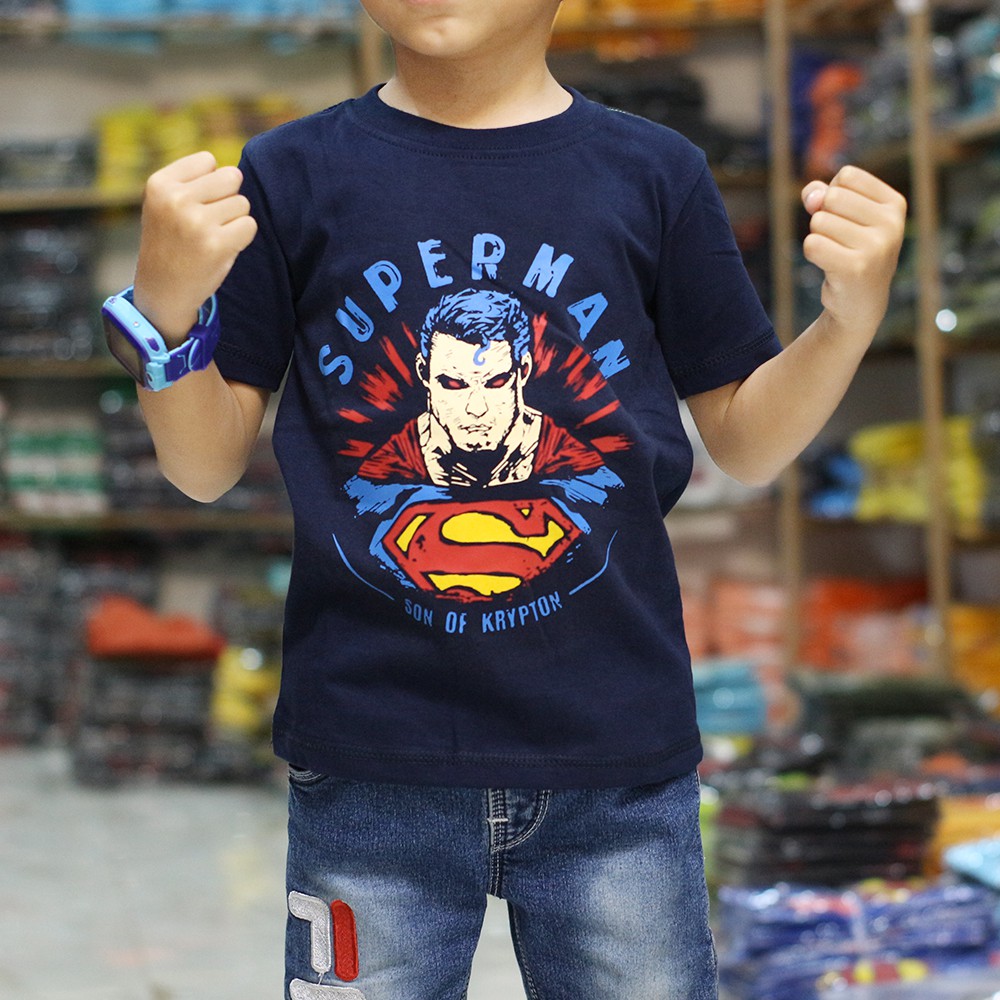  Kaos  Anak  lakilaki warna SUPERHERO  SUPERMAN heroes 
