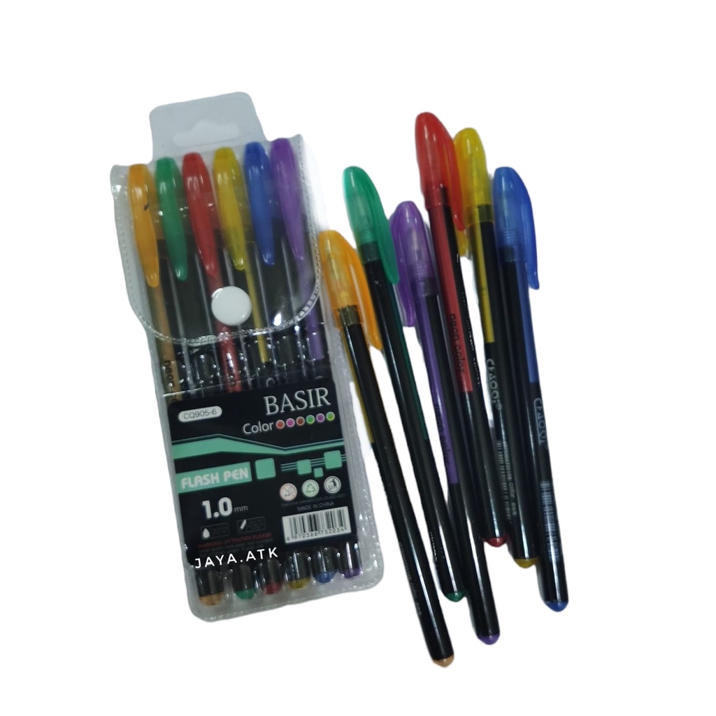 

PULPEN GEL GLITER 6 WARNA PEN JEL GLITTER 1.0 MM MURAH