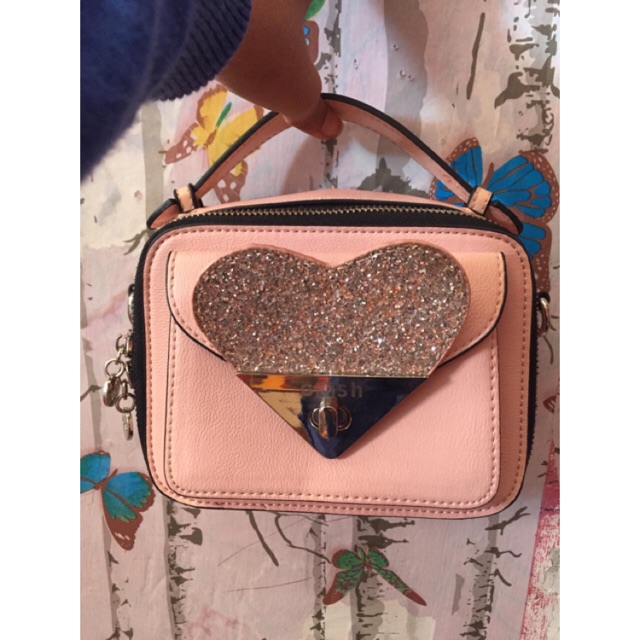 HABIS Tas gosh love gliter pink PL like new