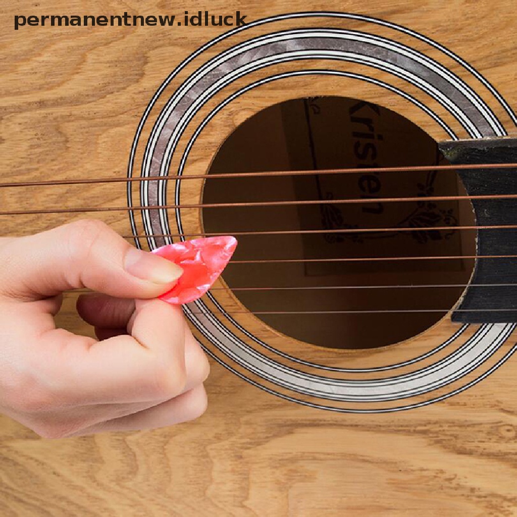 10 Pcs Plectrums 1 Pick Holder Celluloid Warna-Warni Untuk Gitar Akustik Elektrik