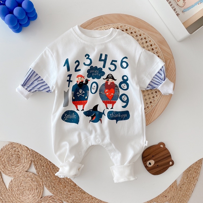 Number jumpsuit / jumper bayi laki laki