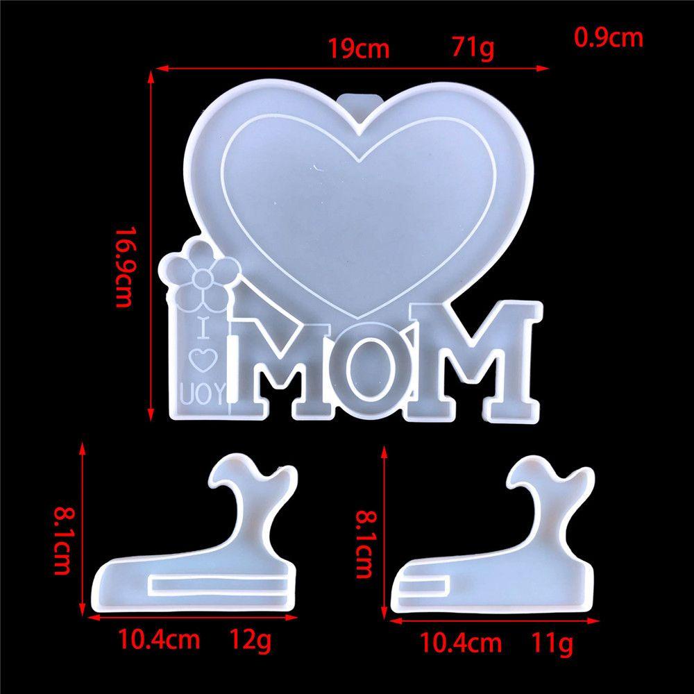 Cetakan Bingkai Foto Nanas New MOM Letter Silicone Mold Cetakan Hari Ibu