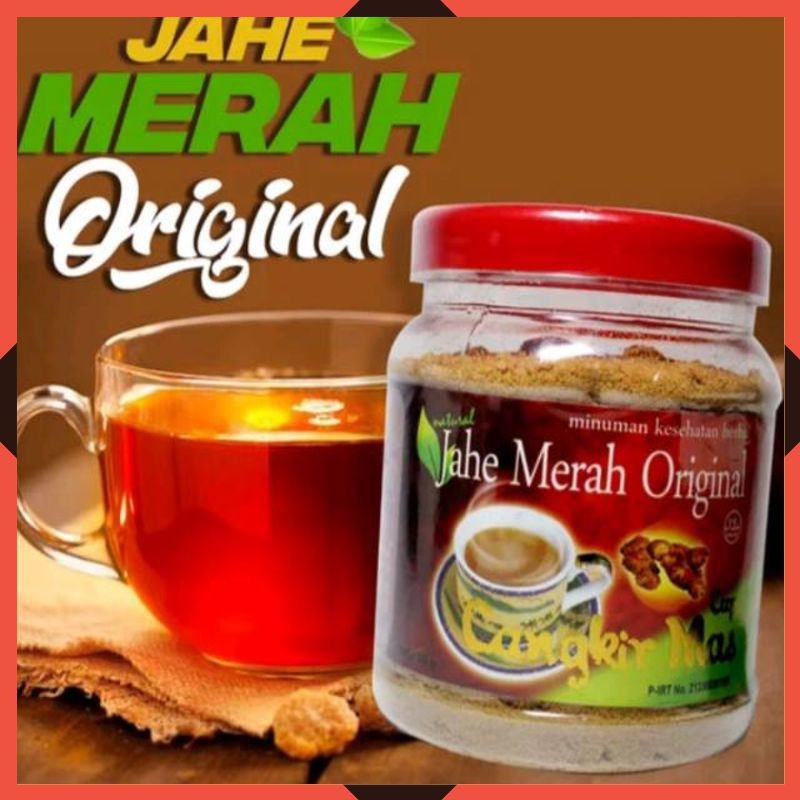 

Cangkir Mas Jahe Merah Original Plus Gula Alami Minuman Kesehatan Herbal Jahe Merah Instant (330 gr)