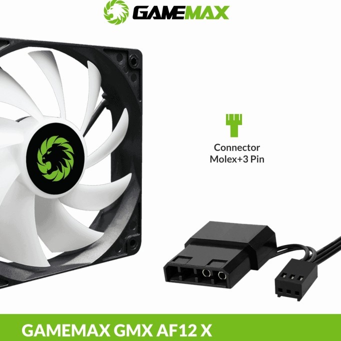 Fan Gamemax GMX-AF12X 12cm RGB FIXED kipas casing komputer desktop