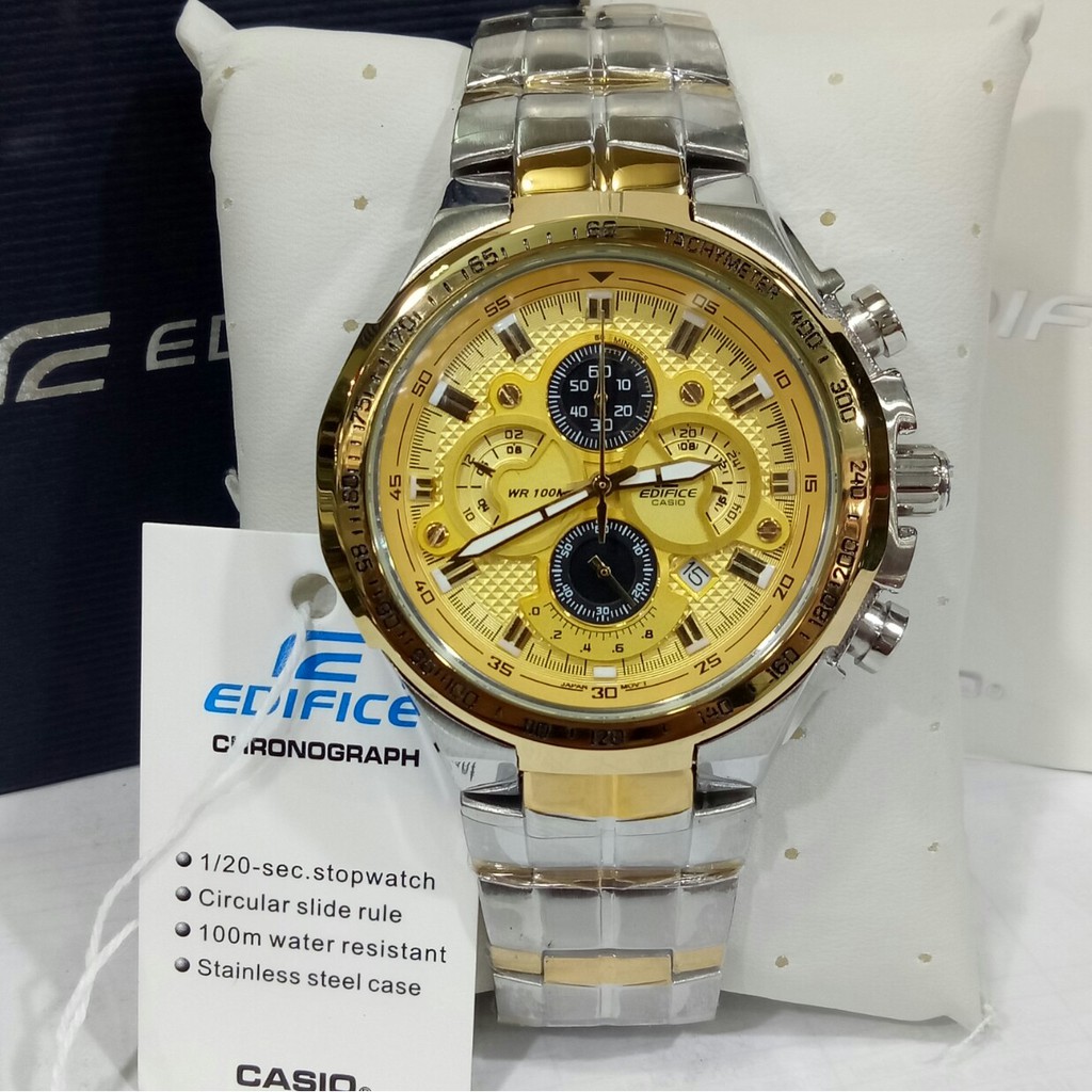 Jam Tangan Casio Edifice EF 554D Gold Original BM