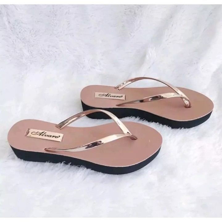 sandal wedges demlak sandal wedges perempuan sandal spon cewek murah sandal tali