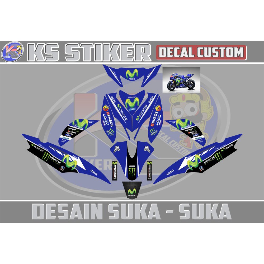 stiker decal mio GT movistar biru Termurah