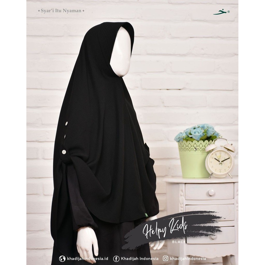 Khadijah Indonesia - Khimar Anak Helpy Kids | Hijab Syar'i | Free Cadae Tali