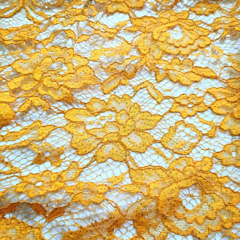 TERBARU kain brokat meteran bruklat gliter cord salem peach kuning emas hitam -50CMc