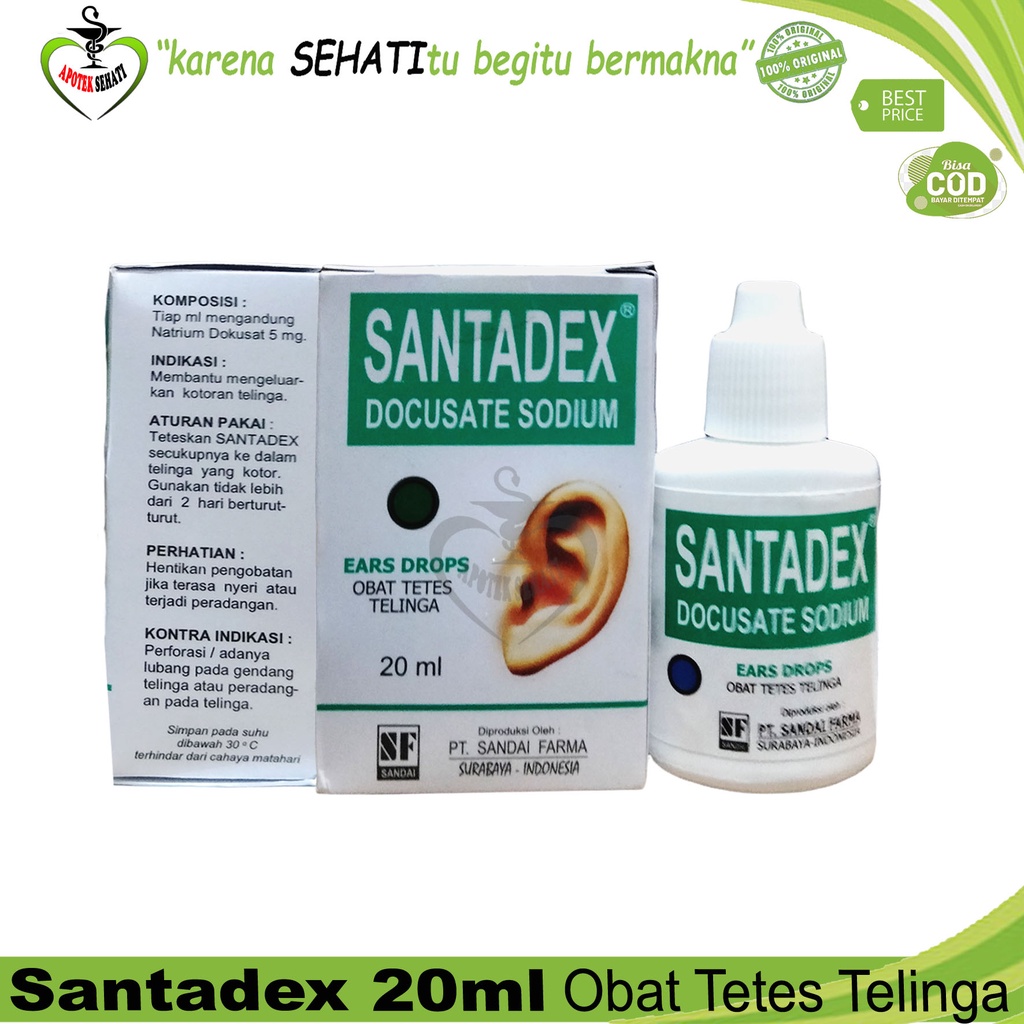 SANTADEX TETES TELINGA 20 ML CAIRAN PEMBERSIH TELINGA AMPUH