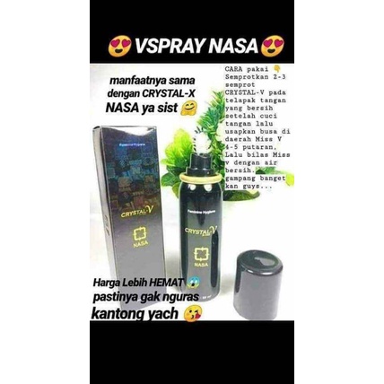 crystal v spray nasa pembersih kewanitaan manfaat sama dg ncx
