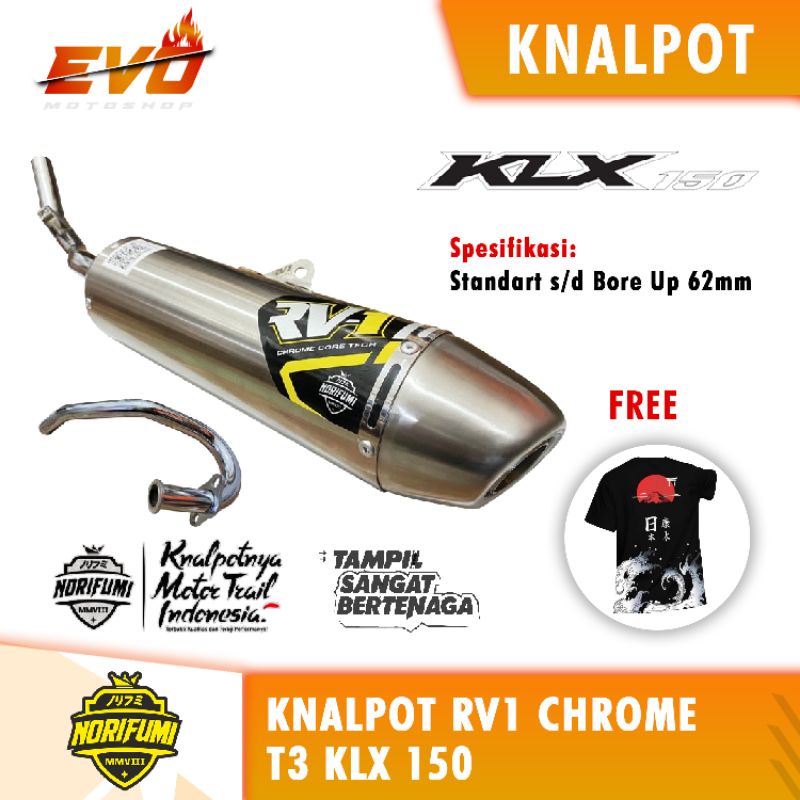 knalpot norifumi KLX 150 T3 rv1 crome