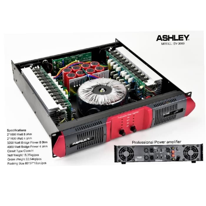 Power Ashley EV-3000 Amplifier Ashley EV 3000 Original