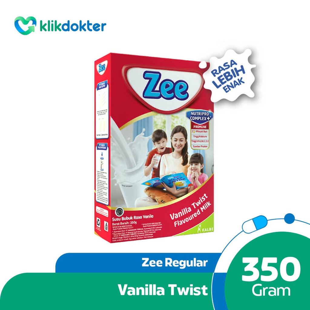 

Zee Reguler Vanilla Twist Milk 350gr