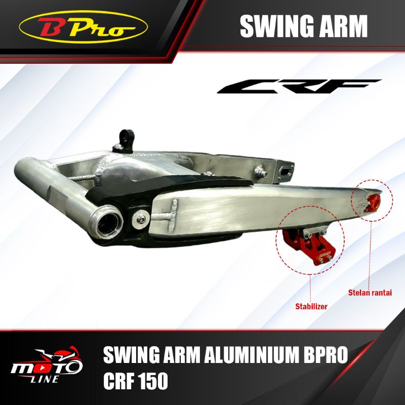 swing arm bpro crf 150 ( include stelan - stabilizer rantai cnc)