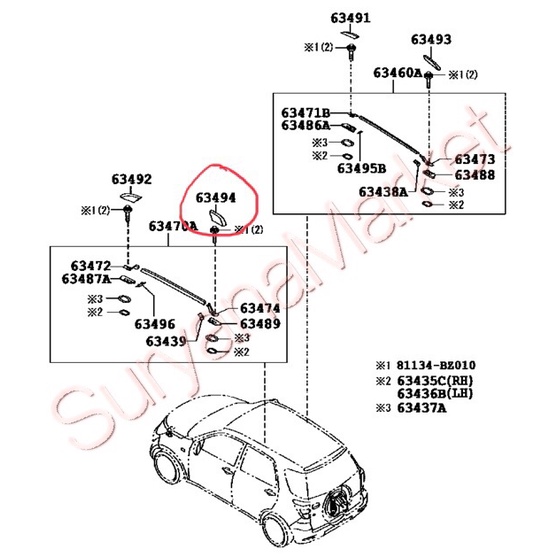 Cover roof rack RUSH BELAKANG KIRI