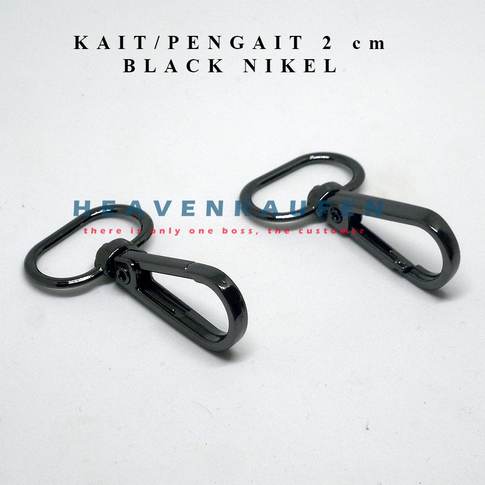 Pengait/Kait Cantolan Tas 2 cm Black Nikel