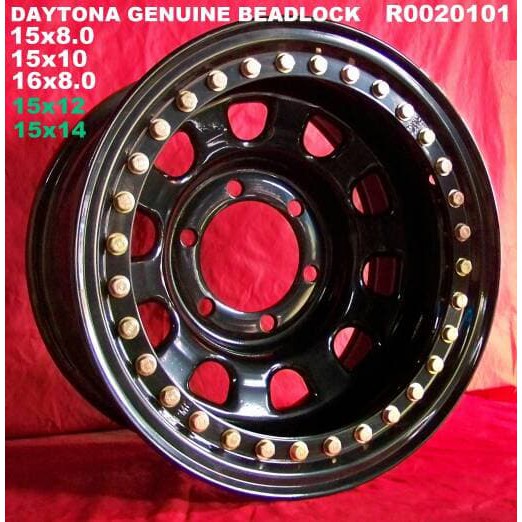 Terlaris Velg Besi Daytona Beadlock Black 15x10