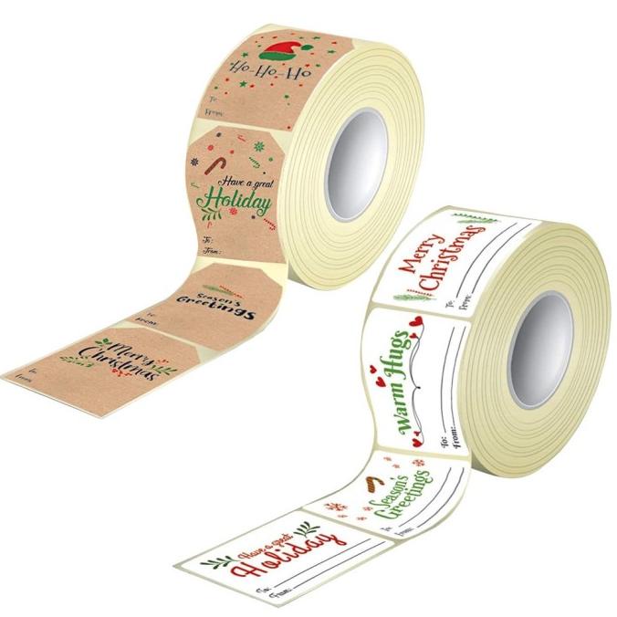 

2 ROL STIKER LABEL NAMA BAHAN KERTAS KRAFT WARNA AMBER UNTUK SDFD31322