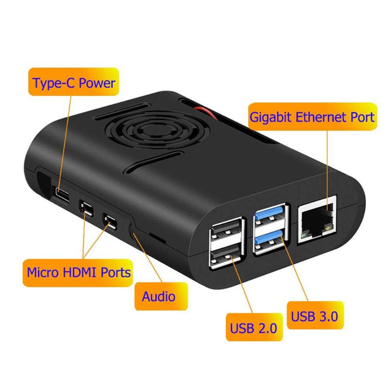 Btsg Pelindung Untuk Case Cover for Shell Enclosure with Cooling Fan Untuk Raspberry Pi