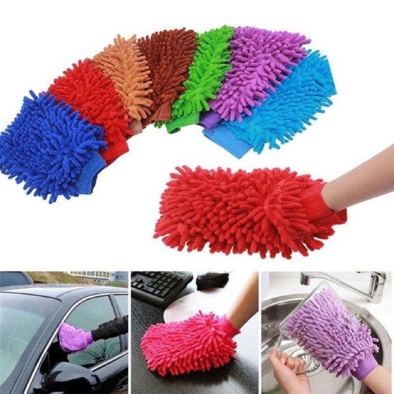 Sarung Tangan Microfiber Kain Lap Microfibre Cendol Cuci Mobil Motor