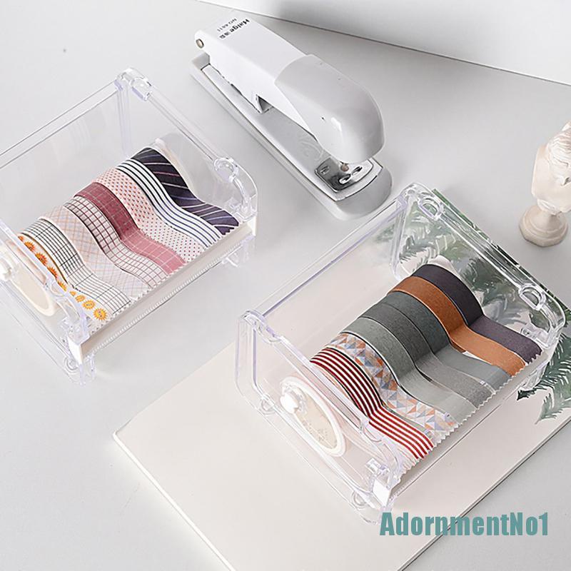 [AdornmentNo1]Masking Tape Cutter Washi Tape Storage Organizer Cutter Office Tape Dispenser