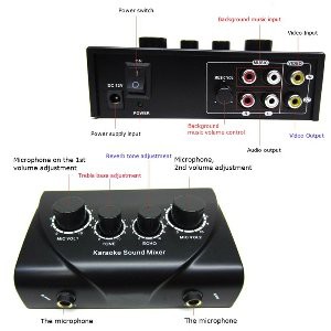 Dijual MIXER MINI ECHO MIXER UNTUK KARAOKE 2 DITAMBAH 1 INPUT Limited