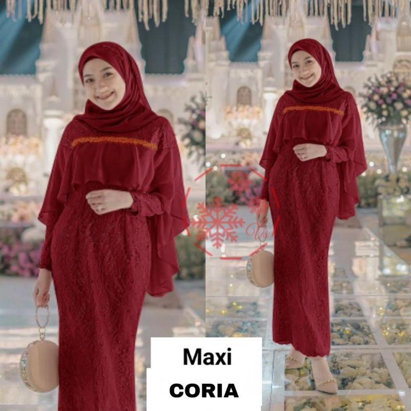 Model terbaru/Gamis Mewah/Gamis Premium/Gamis wanita Kekinian/Gamis maxi Moscrepe kombinasi brukat