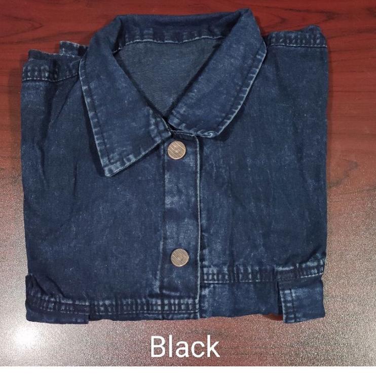 JAKET JEANS SEMI CROP BIG SIZE JUMBO LD 145 150 CM ‑ PDL.25Au22х