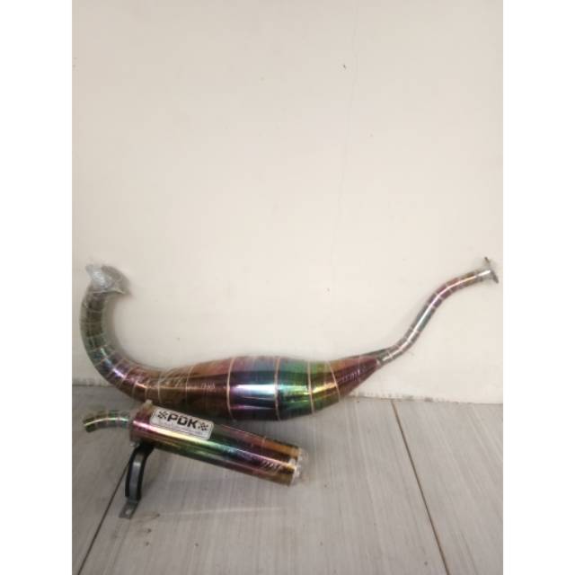 Knalpot PDK Pelangi buat motor ninja r ninja rr&ss suara garing kemprincing.