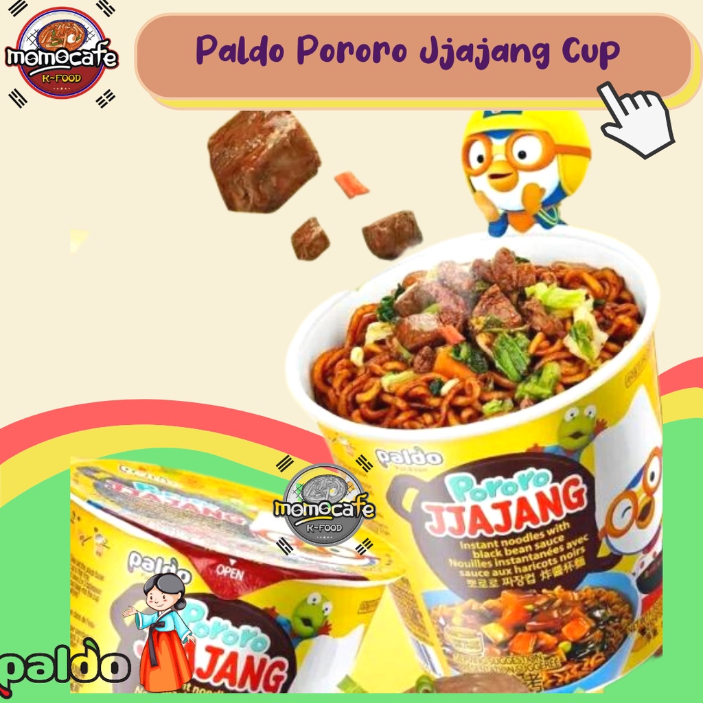 

Paldo Pororo Jjajang Ramen Cup 65g - Noodldes With Black Bean Sauce