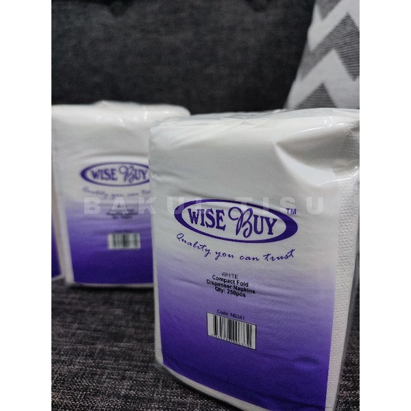 Napkin Tissue merk Wisebuy / Napkin Tissue Pop Up / Napkin Tissue Compact Fold - EXPORT QUALITY