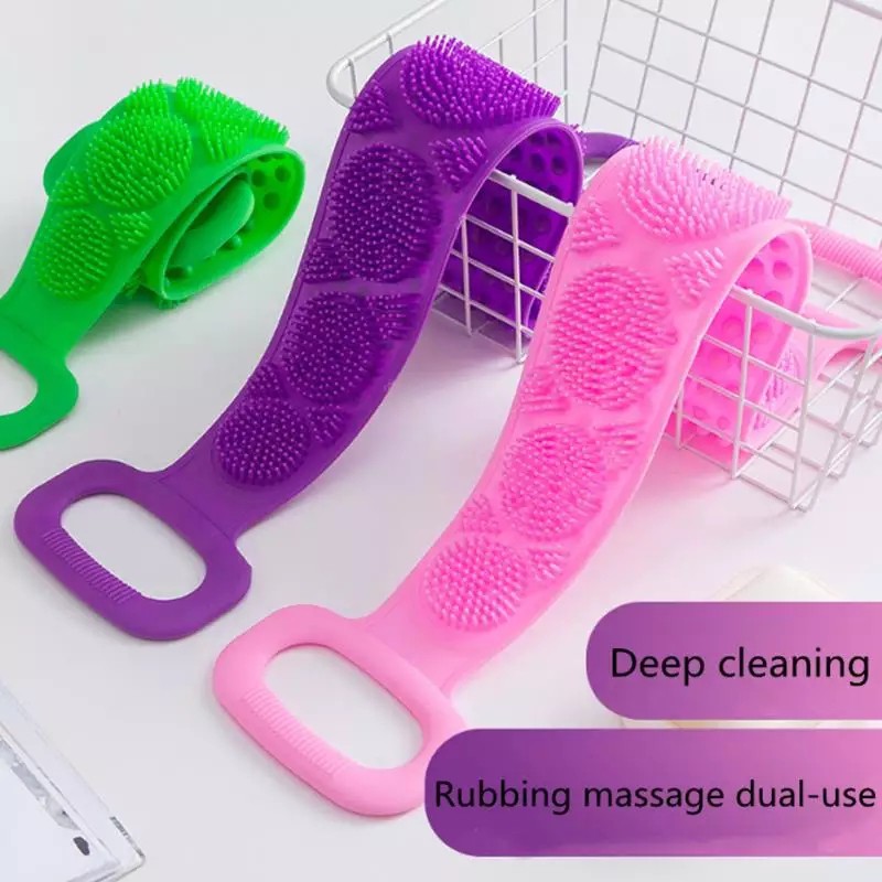 Sabuk Mandi silicone Model Panjang / Belt Shower Scrubber