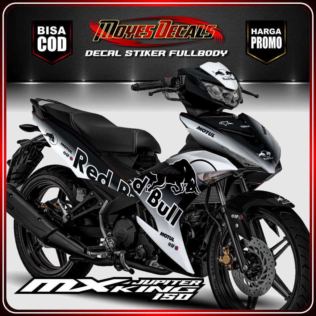 Decal Mx King 150 Full Body Redbull Putih Spec C