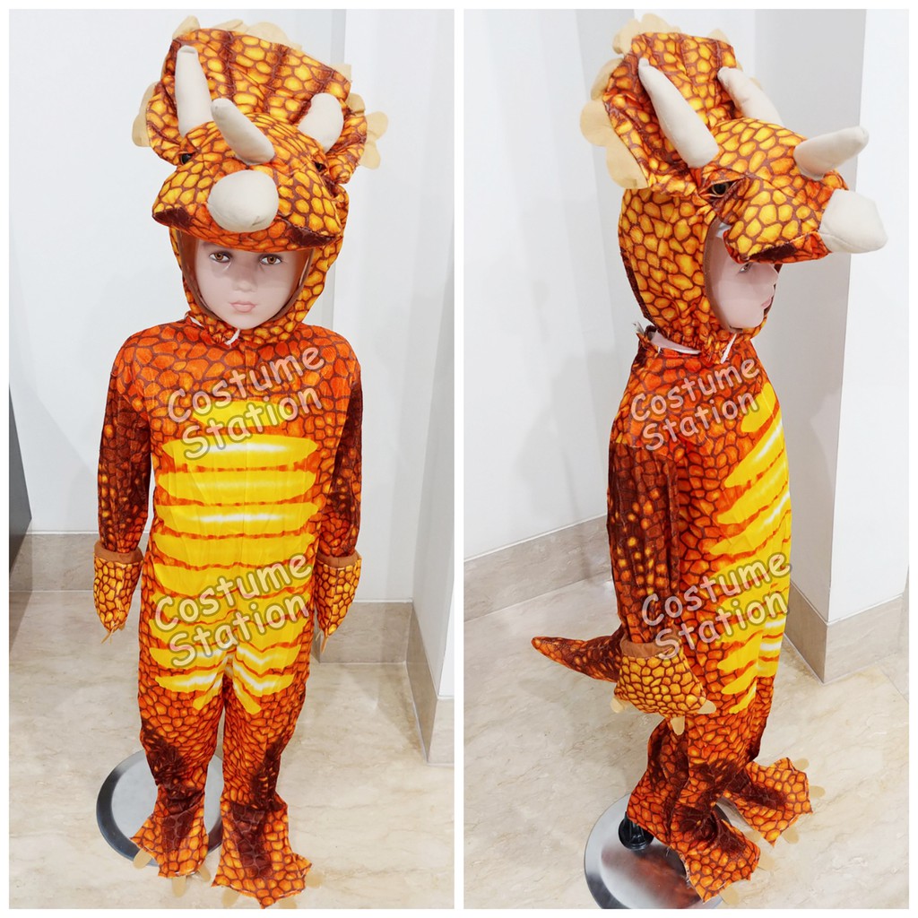 Kostum Dinosaur Triceratops / Costume Dinosaurus Red Dino Triceratops